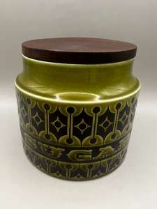 Hornsea Pottery Lakeland Green Heirloom Small Sugar Canister