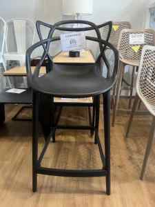 *SCRATCH AND DENT* Black Outdoor Counter Stool