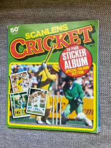 1984/85 Scanlens Cricket Sticker Album complete set