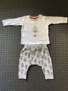 Baby Boy Clothes Long Pants & Long Sleeve Top Size 00