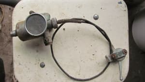 Vintage Atco Barrell Mower Carburettor with Cable and Control Lever