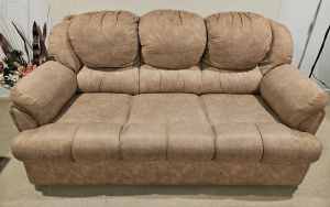 3 Seater Suede Sofa & Recliner Set $250 ONO
