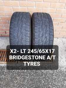 X2- LT 245/65X17, BRIDGESTONE A/T TYRES 
