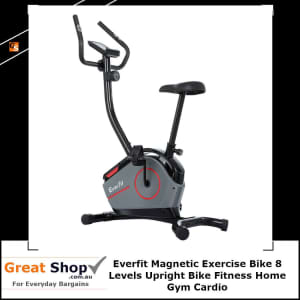 Everfit Magnetic Exercise Bike 8 Levels Upright Bike Fitness Home Gym
