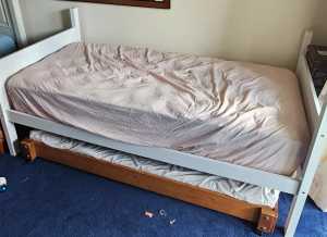 Single bed and mattress 