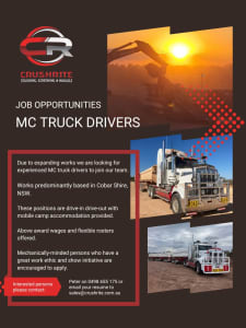 MC Truck Drivers(COBAR)(Crushrite)
