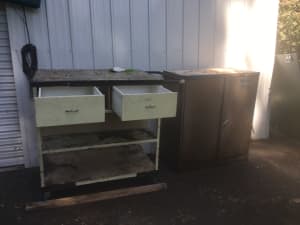 Steel cabinet and trolly