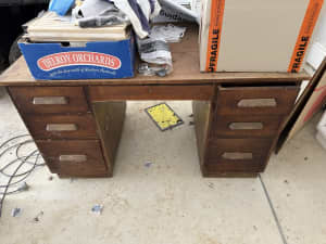 Vintage Old wooden desk