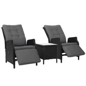 Gardeon Recliner Chairs Sun lounge Setting Outdoor Furniture Patio