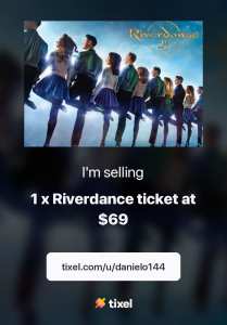 Riverdance Melbourne Ticket 6 April