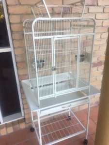 Brand New Open Roof Bird Cage on Trolley & Seed Catcher - Eftpos avail