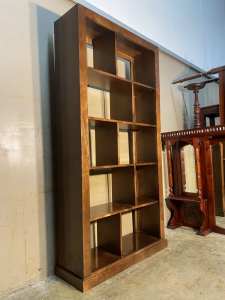 Good quality dark solid wood bookcase