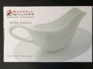 MAXWELL & WILLIAM White Basics Gravy Boat & Saucer $25 NEW