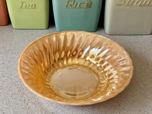 Mid Century vintage FIRE KING serving bowl by Anchor Hocking retro