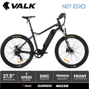 VALK Maxxis Velo Shimano 36V 250W Electric Mountain Bike 27.5 Black -