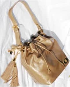 Just Cavalli by Roberto Cavalli Deep Beige - Gold Chain Handbag
