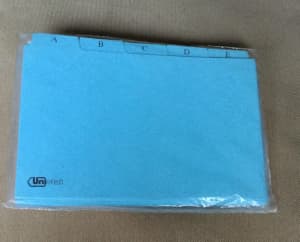 Unistat A-Z dividers 20.5 x 14cm. NEW. Jims stationary