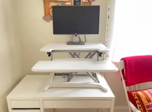 AS NEW sit stand desk riser - Ergolux DuoPro