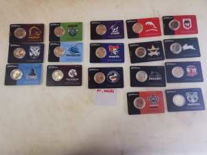 2024 NRL COIN Premiership Coloured $1X17 INDIVIDUAL Collection Set 