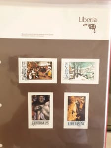 LIBERIA STAMPS : THE GREAT EUROPEAN MASTERS PAINTING. 