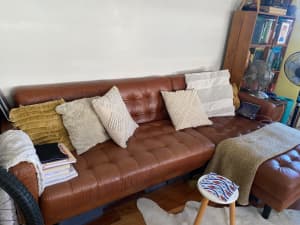 Leather Chaise Sofa/lounge