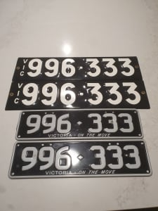 Number plates Victorian Numerical