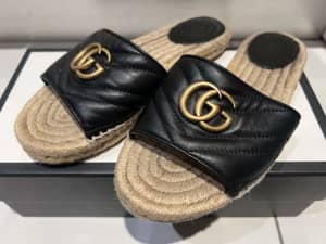 Authentic Gucci Leather Espadrilles
