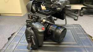 Canon C200 cinema camera 50mm Samyung 1.4 lens.