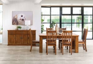6 Piece Real Wood Dining Table