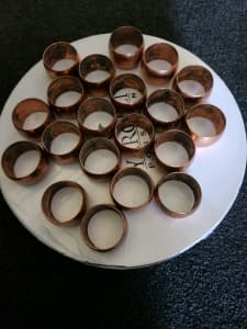 20 copper napkin holders great condition 