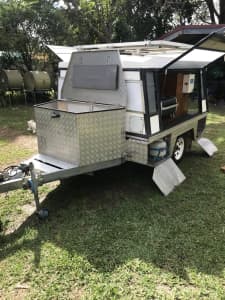Motorhome support trailer self contained solar camping