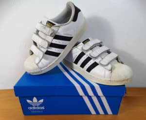 Adidas Originals Superstar Kids Sneakers Leather White UK 2 / EU 34