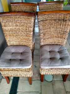 4 x Wicker Style Chairs