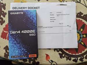 NEW Gigabyte PCIe 4.0 500GB SSD