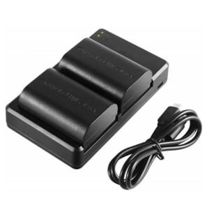 2x Replacement Battery   USB Dual Charger for Canon LP-E6 Camera