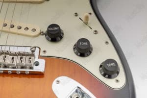 St electric bass guitar volume tone knob potentiometer hat black