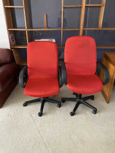 Red Office Chairs (4x available)