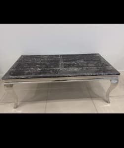 Designer marble coffee table- covered with protective plastic in image