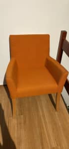 Solid dining room chairs x5
