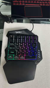 NEW HXSJ HZ22 Ergonomic RGB One-Handed GAMING wired Keyboard