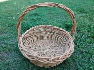 New large thick cane basket $48