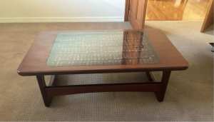 Glass top Coffee table with teaspoons