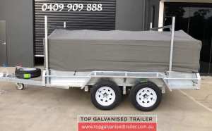 10x5 Galvanised Box Trailer 1.9m Drawbar Rocker Roller Spring 2t ATM