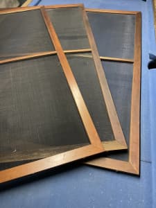 3 Timber flyscreens with new wire