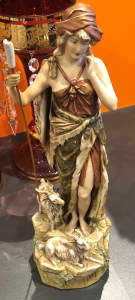 Antique Royal Dux Bohemia Figurine of the Shepherdess