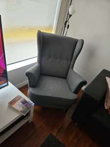 Wing Chair, Nordvalla dark grey 