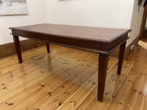 Solid timber two-metre dining table