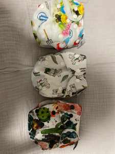 Designer bums - newborn cloth nappies