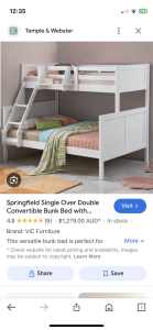 Single bed was once top of bunk