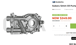 Genuine OEM Subaru 12mm Oil Pump WRX/STI